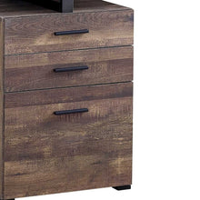 Load image into Gallery viewer, 47" Brown and Black Computer Desk With Three Drawers