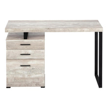 Load image into Gallery viewer, 47" Brown and Black Computer Desk With Three Drawers