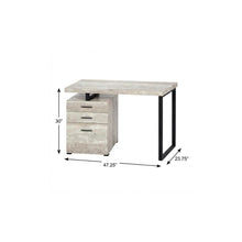 Load image into Gallery viewer, 47" Brown and Black Computer Desk With Three Drawers