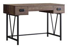Load image into Gallery viewer, 47" Brown and Black Computer Desk With Two Drawers