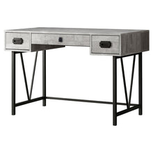 Load image into Gallery viewer, 47" Brown and Black Computer Desk With Two Drawers