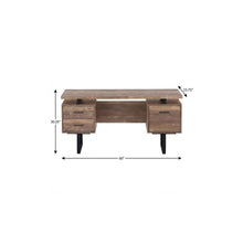 Load image into Gallery viewer, 60" Brown and Black With Three Drawers