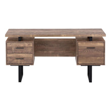 Load image into Gallery viewer, 60" Brown and Black With Three Drawers