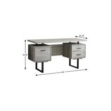 Load image into Gallery viewer, 60" Brown and Black With Three Drawers