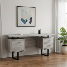 Load image into Gallery viewer, 60" Brown and Black With Three Drawers