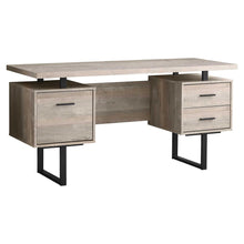 Load image into Gallery viewer, 60" Brown and Black With Three Drawers