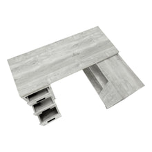 Load image into Gallery viewer, 60" Gray L Shape Computer Desk With Three Drawers
