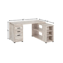 Load image into Gallery viewer, 60" Taupe L Shape Computer Desk With Three Drawers