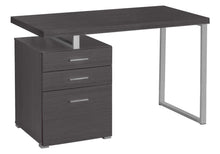 Load image into Gallery viewer, 47" Gray and Silver Computer Desk With Three Drawers