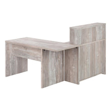 Load image into Gallery viewer, 63" Taupe L Shape Computer Desk With Eight Drawers