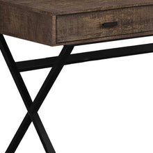 Load image into Gallery viewer, 47" White and Silver Computer Desk With Two Drawers