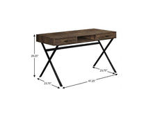 Load image into Gallery viewer, 47" White and Silver Computer Desk With Two Drawers