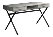 Load image into Gallery viewer, 47" White and Silver Computer Desk With Two Drawers
