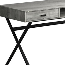 Load image into Gallery viewer, 47" White and Silver Computer Desk With Two Drawers