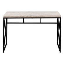 Load image into Gallery viewer, 47" Taupe and Black Computer Desk