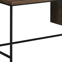 Load image into Gallery viewer, 55" Brown and Black Computer Desk With Three Drawers