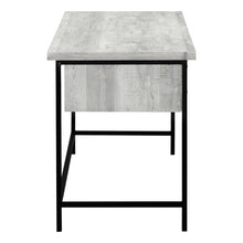Load image into Gallery viewer, 55" Gray and Black Computer Desk With Three Drawers