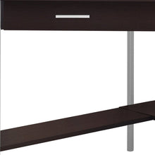 Load image into Gallery viewer, 42" Taupe and Silver Corner Computer Desk