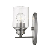 Load image into Gallery viewer, One Light Wall Light With Clear Glass Shade - Silver