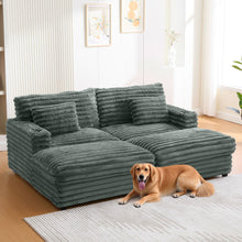 Load image into Gallery viewer, Oversized Double Chaise Lounge Sofa Bed With USB Ports And Cup Holders
