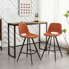 Load image into Gallery viewer, Porth - 28.25" Fabric Kitchen Counter Height Stools (Set of 2) - Orange
