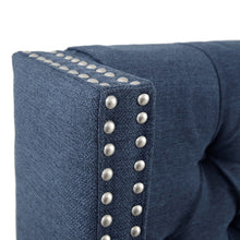 Load image into Gallery viewer, Transitional Upholstery Headboard With Tufted Buttons And Nailhead Trim