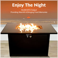 Load image into Gallery viewer, Outdoor Fire Pit Table With Lid - Black