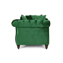 Load image into Gallery viewer, Lunarix - Velvet Fabric Chaise Lounge With Diamond Stitching And Turned Legs - Emerald