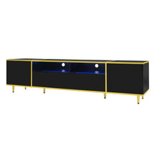 Load image into Gallery viewer, TV Stand For TVs Up To 80", Entertainment Center With 2 Shelves And LED Lights