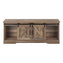 Load image into Gallery viewer, 59" Cabinet Enclosed Storage TV Stand - Brown