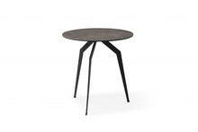 Load image into Gallery viewer, Ceramic Round End Table - Black And Gray