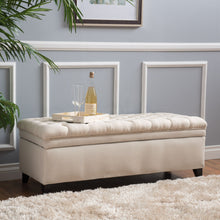 Load image into Gallery viewer, Juliana - Storage Ottoman With Birch Legs