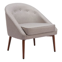 Load image into Gallery viewer, Fabric Tufted Barrel Chair - Gray And Brown