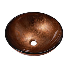 Load image into Gallery viewer, Artistic Tempered Glass Vessel Sink With Pop Up Drain