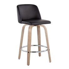 Load image into Gallery viewer, Toriano - Modern Design Fixed Height Counter Stool With Swivel With Round Footrest (Set of 2)