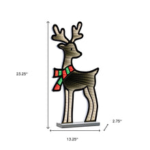Load image into Gallery viewer, Deer Christmas Tabletop Sign With LED - White / Red