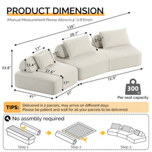 Load image into Gallery viewer, Modern Luxury Oversized Modular Sectional Sofa Set