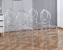 Load image into Gallery viewer, Dining Chair, Plastic Seat, Welding Chair (Set of 4) - Transparent