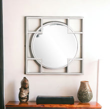 Load image into Gallery viewer, 33" Square Metal Framed Accent Mirror - Silver
