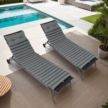 Load image into Gallery viewer, 2 Piece Outdoor Chaise Lounge Chair Cushion Set