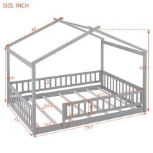 Load image into Gallery viewer, Bed House Bed Frame With Fence
