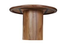 Load image into Gallery viewer, 48" Solid Wood Pedestal Base Round Top Dining Table - Brown