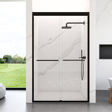 Load image into Gallery viewer, Modern Semi Frameless Double Sliding Shower Door