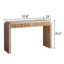 Load image into Gallery viewer, Rustic Modern Console Table With Drawer Storage - Natural Wood