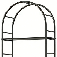 Load image into Gallery viewer, Adjustable Three Tier Etagere Bookcase - Black