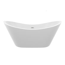 Load image into Gallery viewer, Glossy Freestanding Bathtub, Double Slipper Design, Deep Soaking Comfort