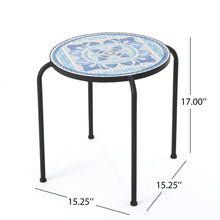Load image into Gallery viewer, Skye - End Table - White / Blue