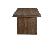 Load image into Gallery viewer, 86" Wood Live Edge Dining Table - Dark Brown