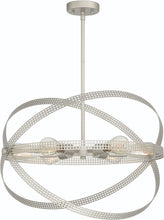 Load image into Gallery viewer, Kitchen Island Six Light Metal Dimmable Chandelier - Silver