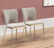 Load image into Gallery viewer, Fabric Open Back Dining Side Chairs (Set of 2) - Beige